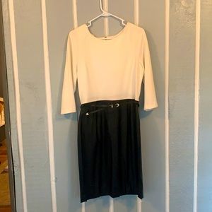 Calvin Klein dress with mini belt.